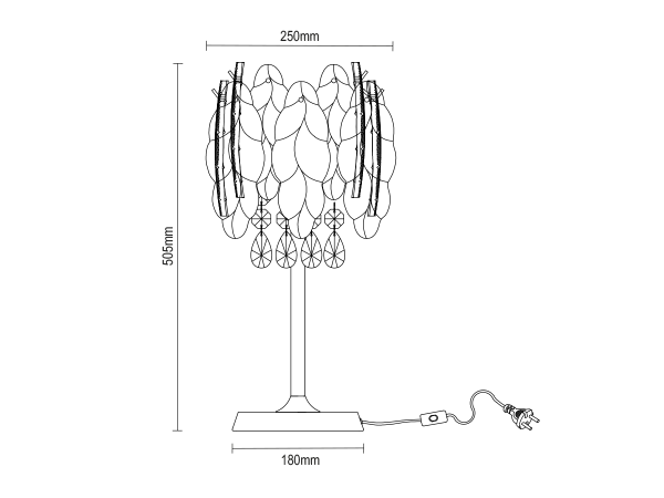 GURU kryształowa lampa stołowa 505 - V20105 7