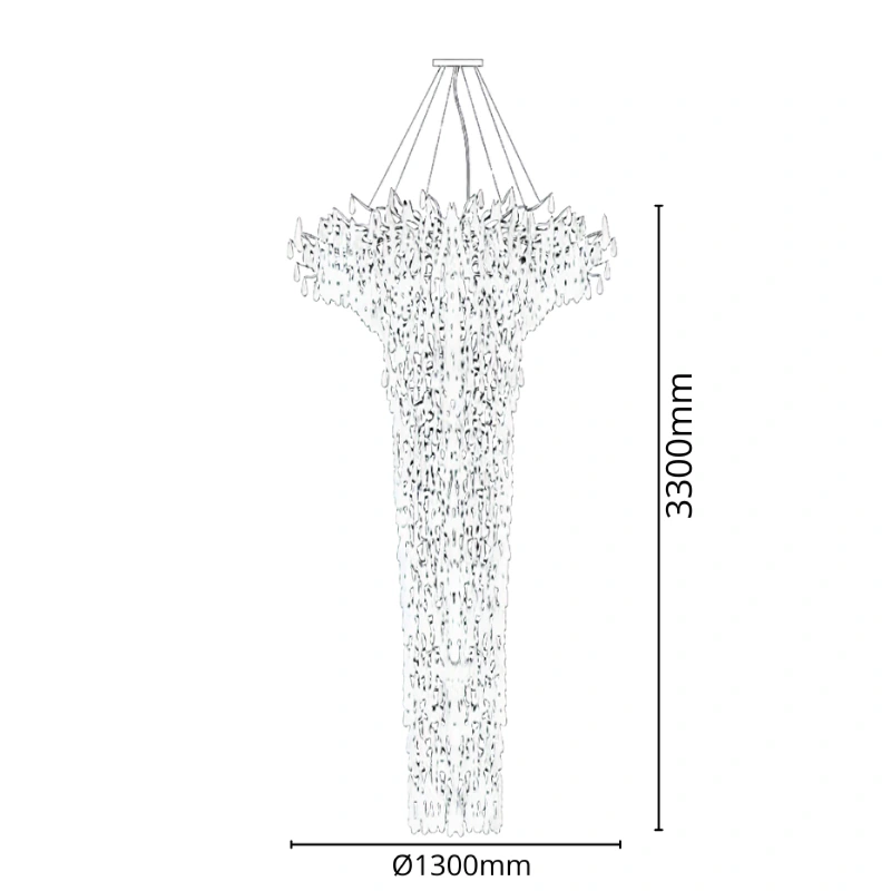 GOCCIA wiszący żyrandol kryształowy 3300 - V20035 6
