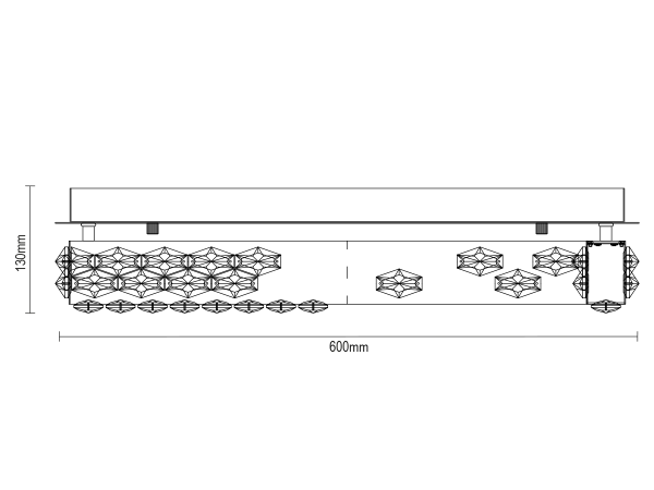 CLARIS kryształowy żyrandol sufitowy 600 - V30007 6