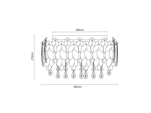 GURU kryształowy żyrandol sufitowy 800 - V20108 6