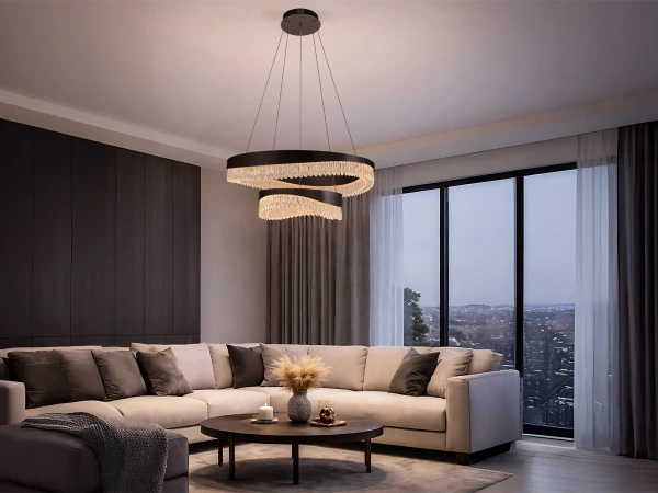 Wiszący kryształowy żyrandol AURORA 800+450 - V30078 3