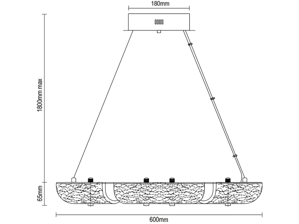 CORTEZA żyrandol wiszący 800 - V30034 5