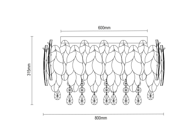 GURU kryształowy żyrandol sufitowy 800 - V20108 7