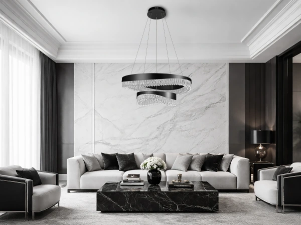 Wiszący kryształowy żyrandol AURORA 800+450 - V30078 2