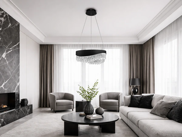 AURORA wiszący żyrandol kryształowy 450 - V30075 2