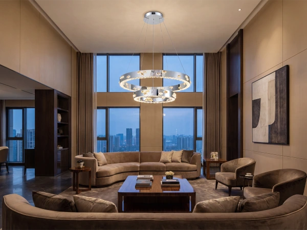 CLARIS wiszący żyrandol kryształowy 800+480 - V30006 2