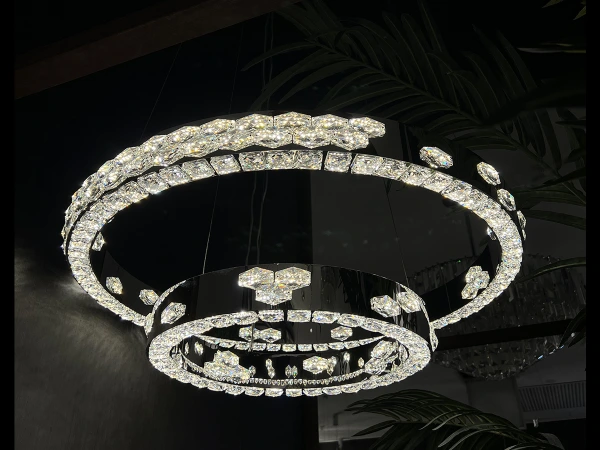 CLARIS wiszący żyrandol kryształowy 800+480 - V30006 4