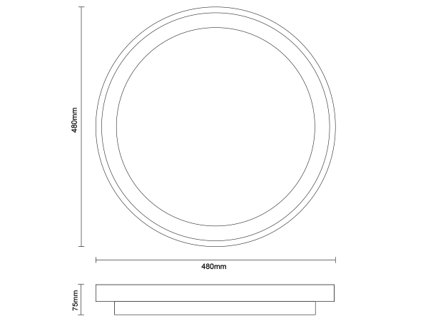 LINIA oprawa sufitowa 480 - 10016 8
