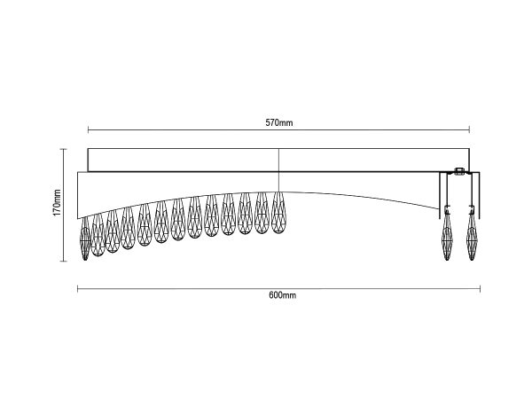 AURORA kryształowy żyrandol sufitowy 600 - V30080 8