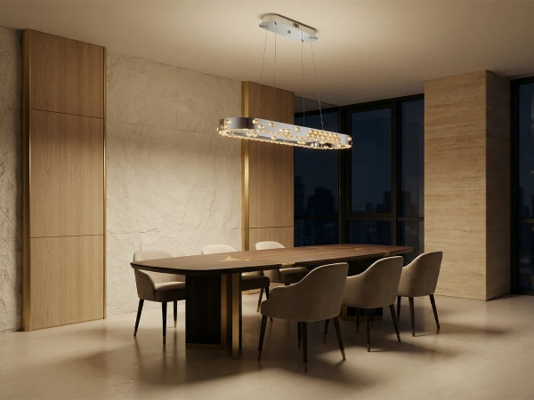 CLARIS wiszący kryształowy żyrandol 1100x320 - V30003 2