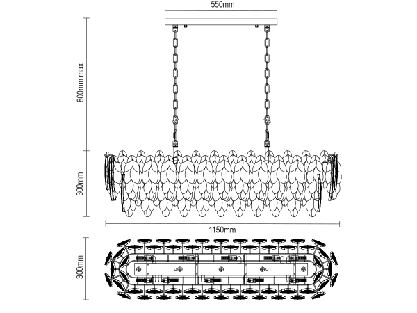 CHOREO żyrandol wiszący 1150 - V20114 9