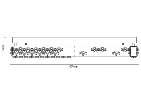 CLARIS kryształowy żyrandol sufitowy 800 - V30008 6