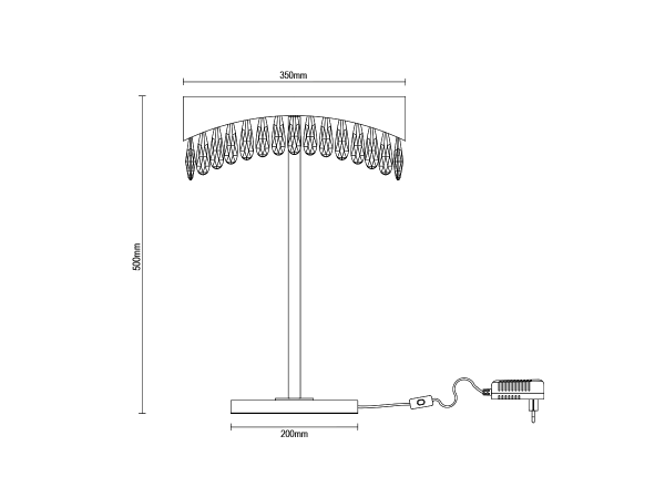 Kryształowa lampa stołowa AURORA 500 - V30083 9