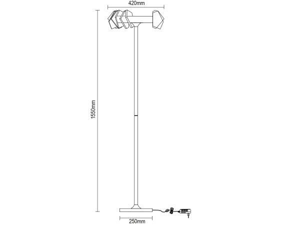 PIKASO stojaca krištáľová lampa 1550 - V30027 11