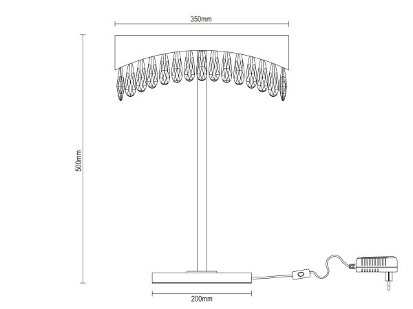 Kryształowa lampa stołowa AURORA 500 - V30083 9