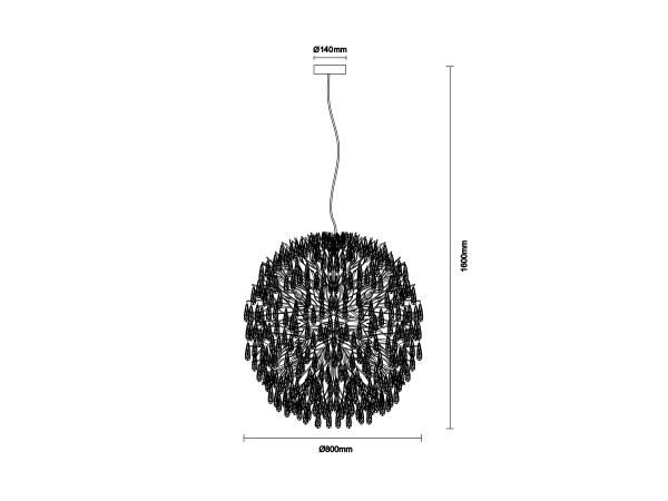 GOCCIA wiszący żyrandol kryształowy 800 - V20033 7