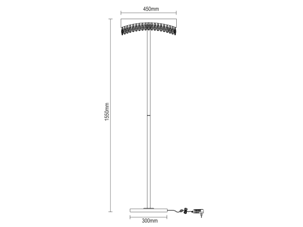 Kryształowa lampa podłogowa AURORA 1550 - V30084 8