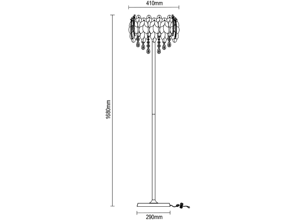 GURU kryształowa lampa podłogowa 1680 - V20106 7