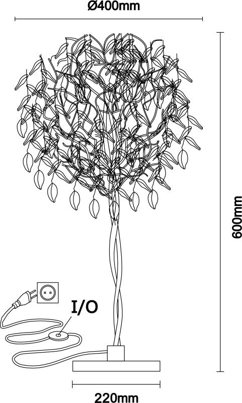 ELYSIA kryształowa lampa stołowa 600 - V20016 5