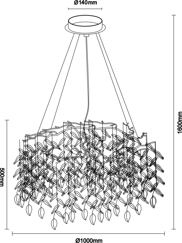 ELYSIA wiszący żyrandol kryształowy 1000 - V20006 6