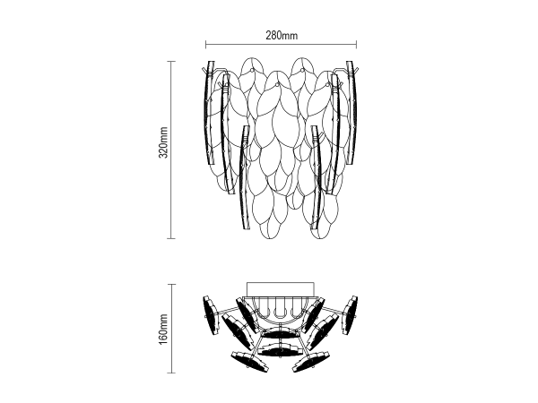 CHOREO lampa ścienna - V20119 10