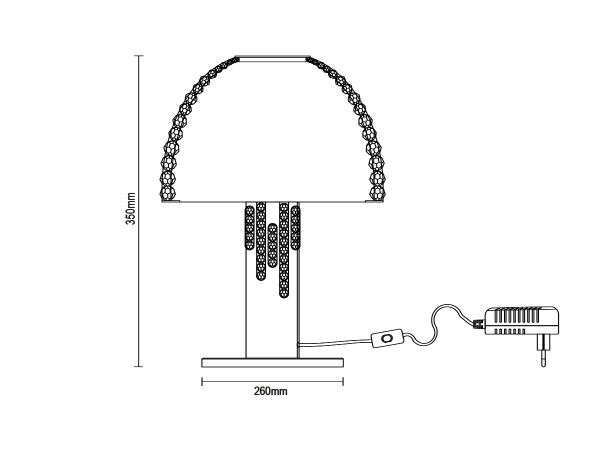 KATRIA kryształowa lampa stołowa 350 - V30046 9