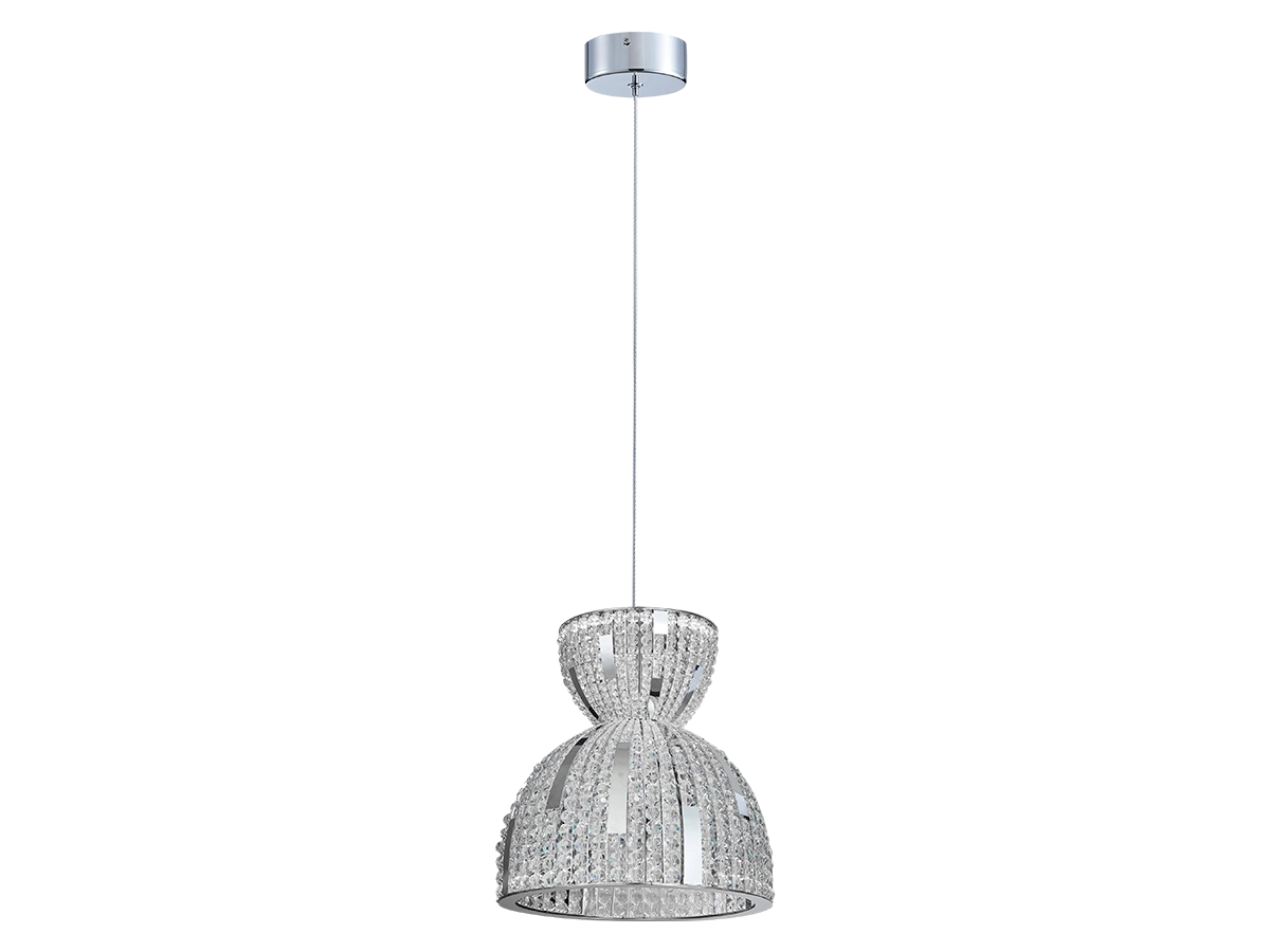 Eleganckie lampy z kryształowymi elementami, które wprowadzają subtelny połysk i stylową atmosferę do przestrzeni.