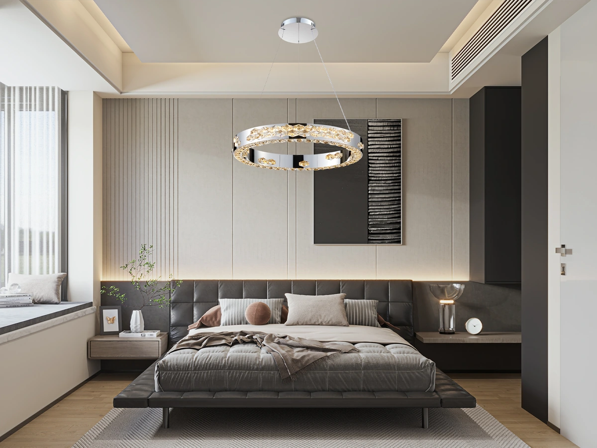 Lampy z kryształem i chromowanym akcentem, które nadają przestrzeni ponadczasowy charakter.