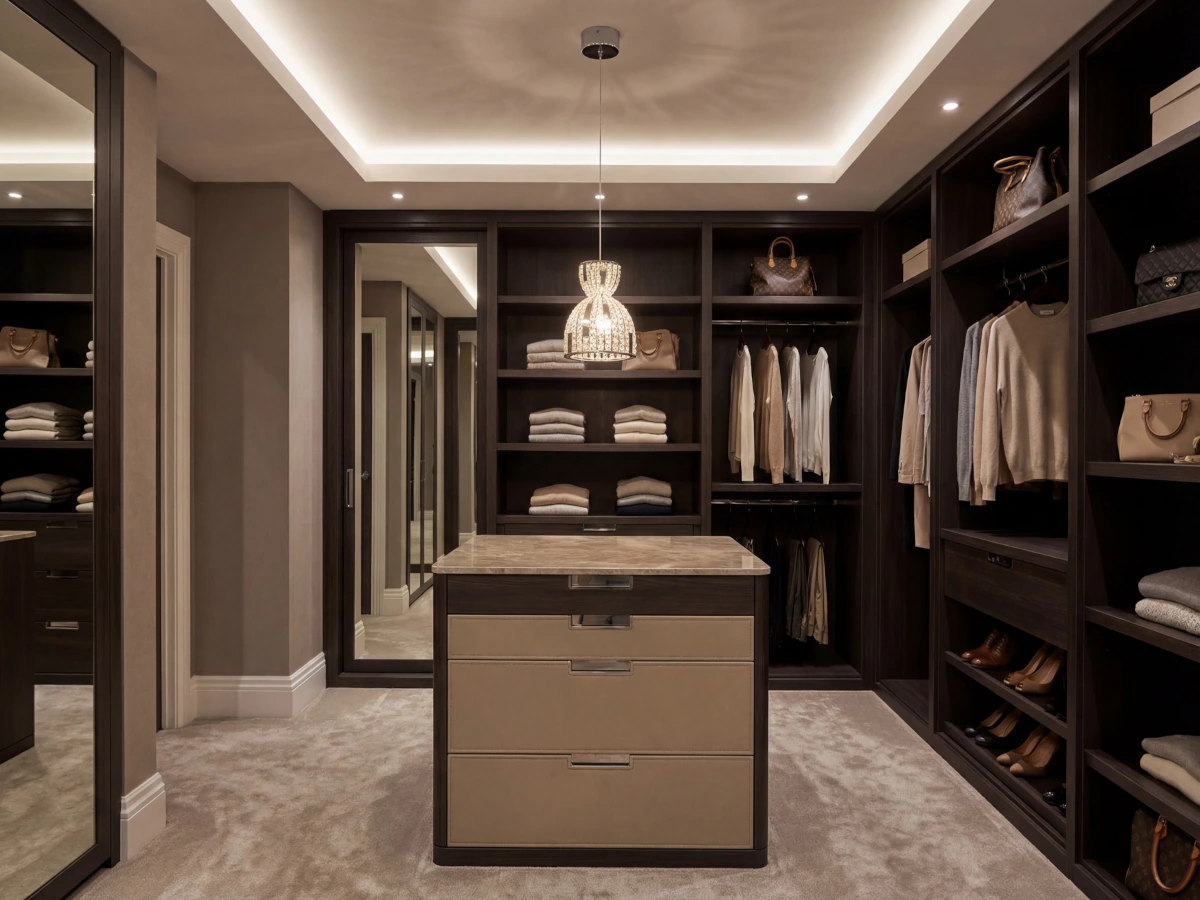 Kryształowe lampy z delikatnym efektem świetlnym, tworzące przyjemną atmosferę w przestrzeni.